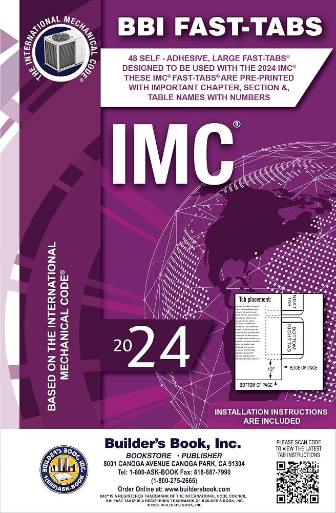 International Mechanical Code 2024 With BBI Fast-Tabs ISBN : 978-1622704040