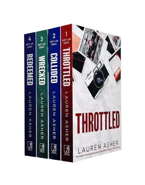 The Dirty Air Series 1-4 Books Collection Set By Lauren Asher (Throttled, Collided, Wrecked & Redeemed) Paperback by Lauren Asher ISBN: 9780451328342