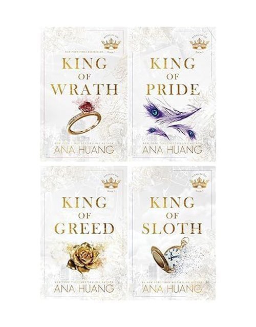 Kings of Sin Series 4 Books Collection Set By Ana Huang (King of Wrath, King of Pride, King of Greed and King of Sloth) Paperback