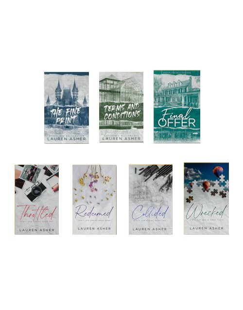The Complete Dreamland Billionaires Series Set || The Dirty Air Series 1-4 Books Collection Set By Lauren Asher (Throttled, Collided, Wrecked & Redeemed)