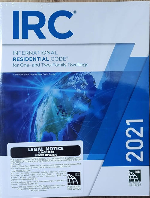 2021 International Residential Code, IRC Code Book: ISBN 9781609839574
