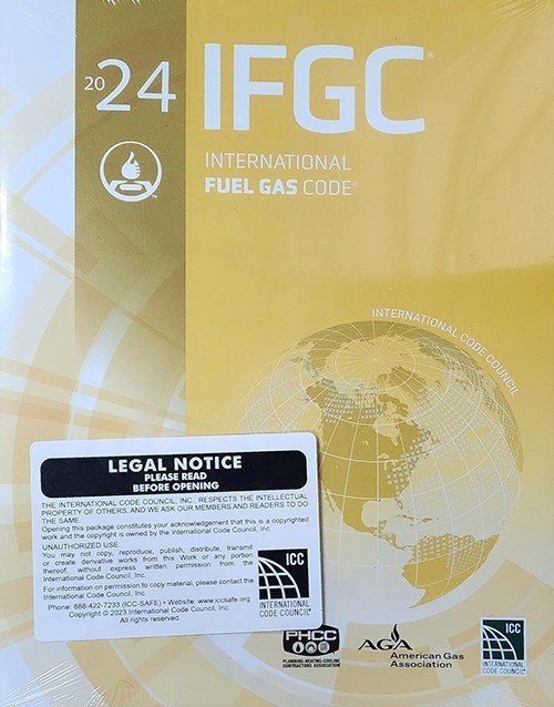 International Fuel Gas Code 2024 Edition, IFGC Book: ISBN 9781959851790