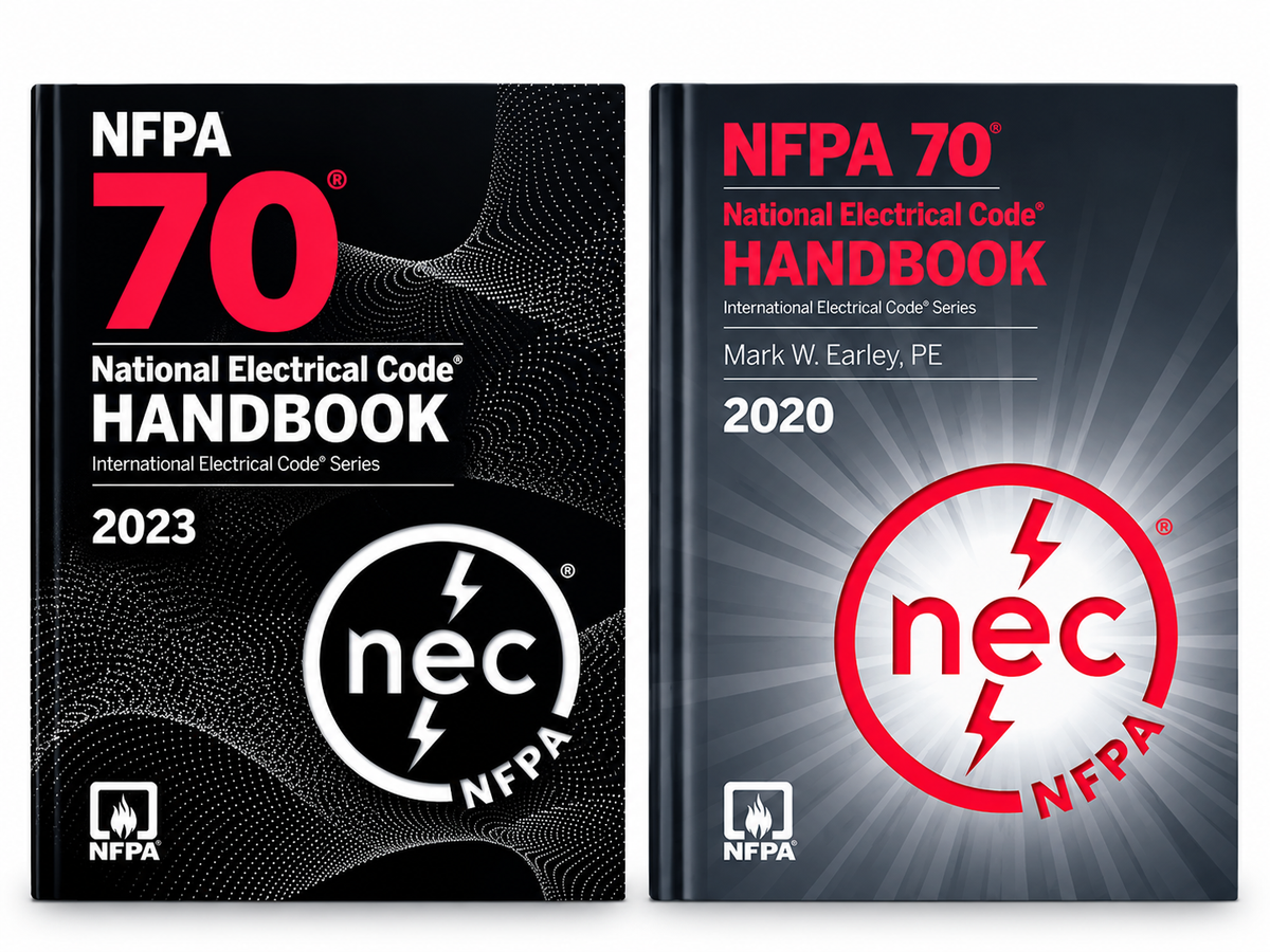 NFPA 70 National Electrical Code Handbook 2023 Edition + NFPA 70 National Electrical Code Handbook 2020 Edition Combo
