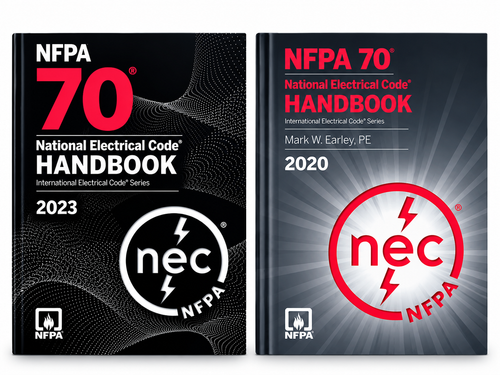 NFPA 70 National Electrical Code Handbook 2023 Edition + NFPA 70 National Electrical Code Handbook 2020 Edition Combo